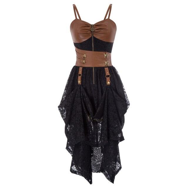 Leather and Lace Steampunk dress
