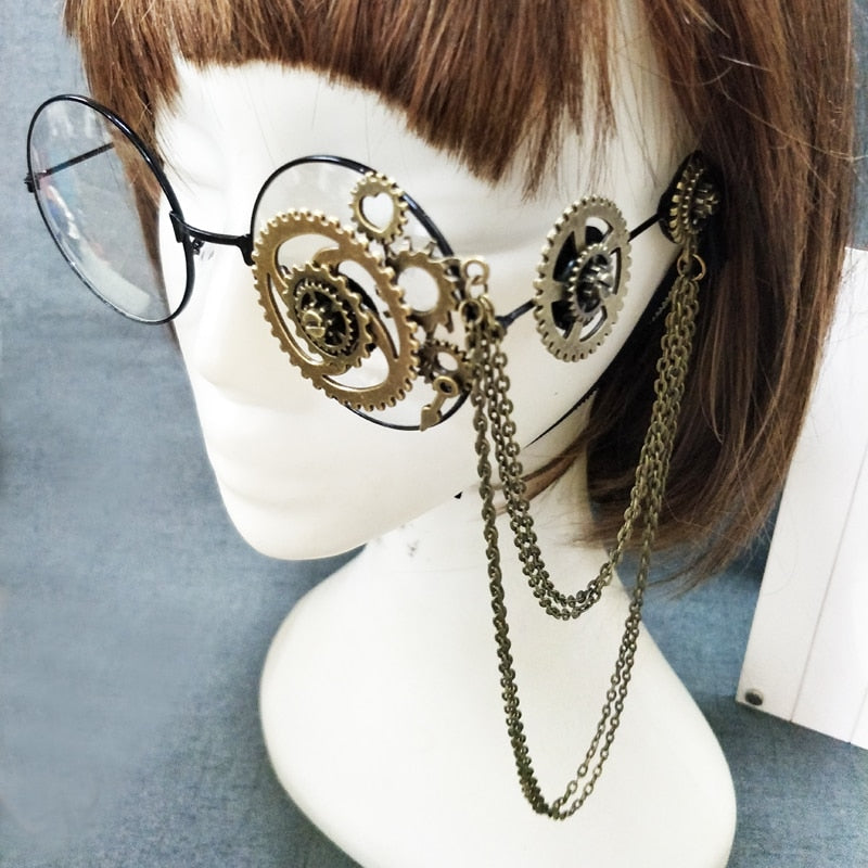 Steampunk chain decor glassesslider_item_3